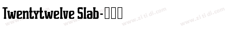 Twentytwelve Slab字体转换